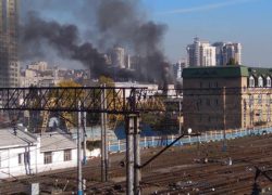 У Києві горів завод, де знаходиться приміщення нового телеканалу Мураєва